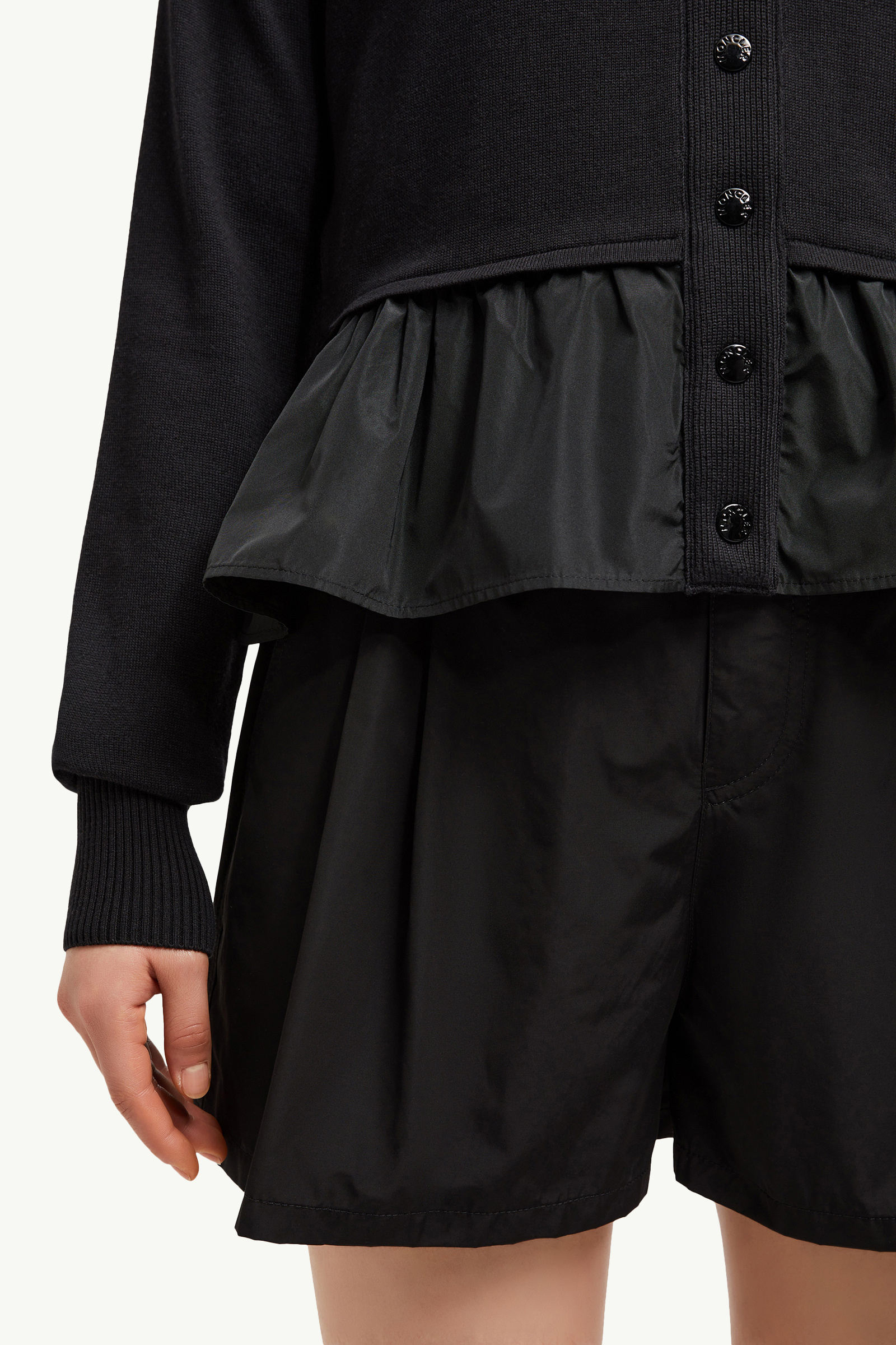 Cotton, Cashmere & Silk Cardigan Women Black Moncler 6