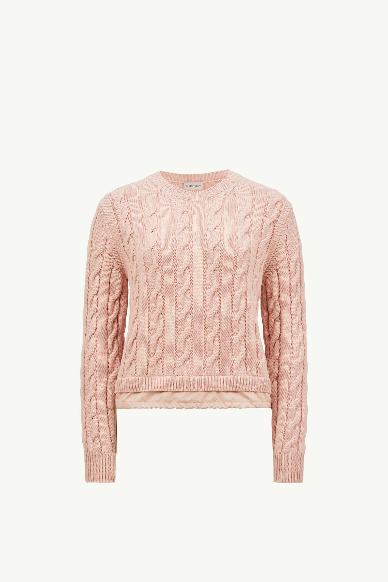 Wool & Cashmere Cable Knit Jumper Women Pink Moncler 2