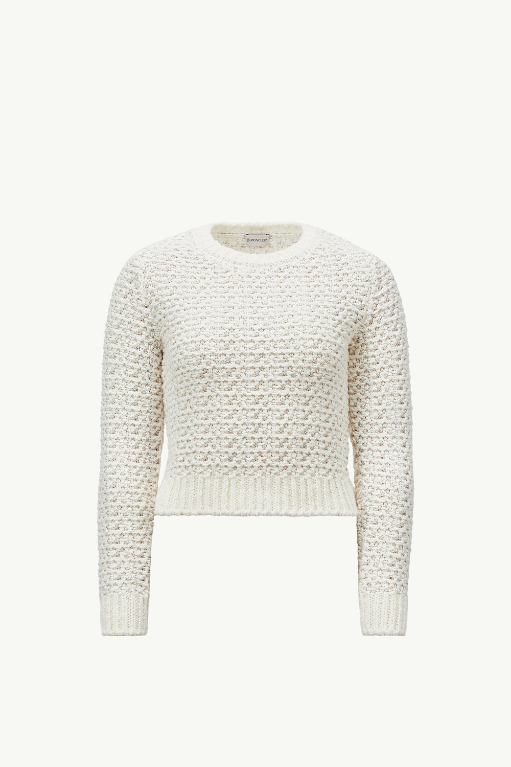 Textured Cotton Jumper Women White Moncler 2