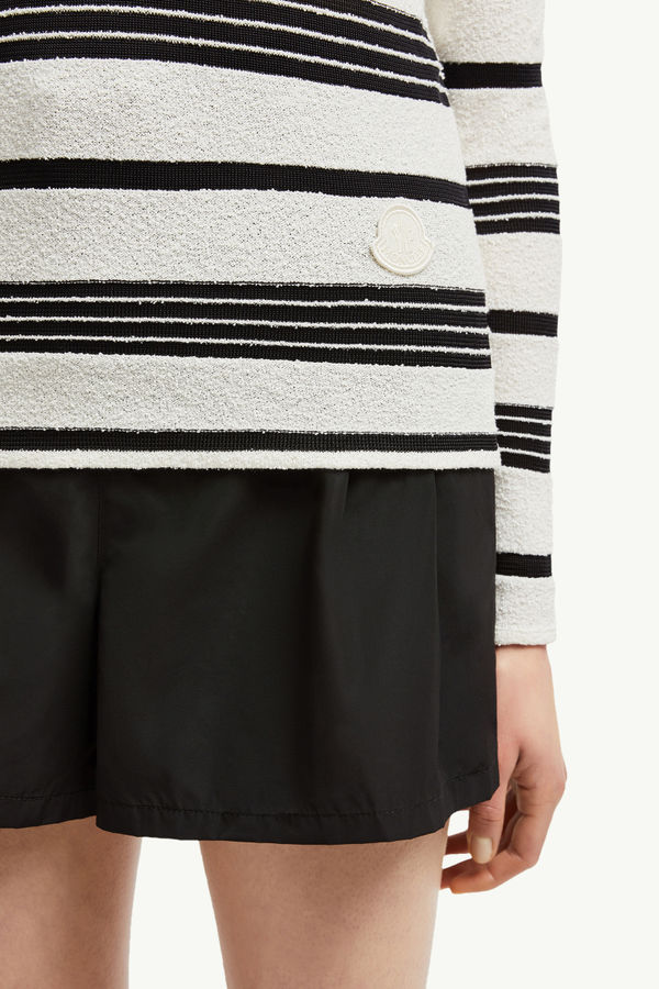 Striped Bouclé Jumper Women Black & White Moncler 5