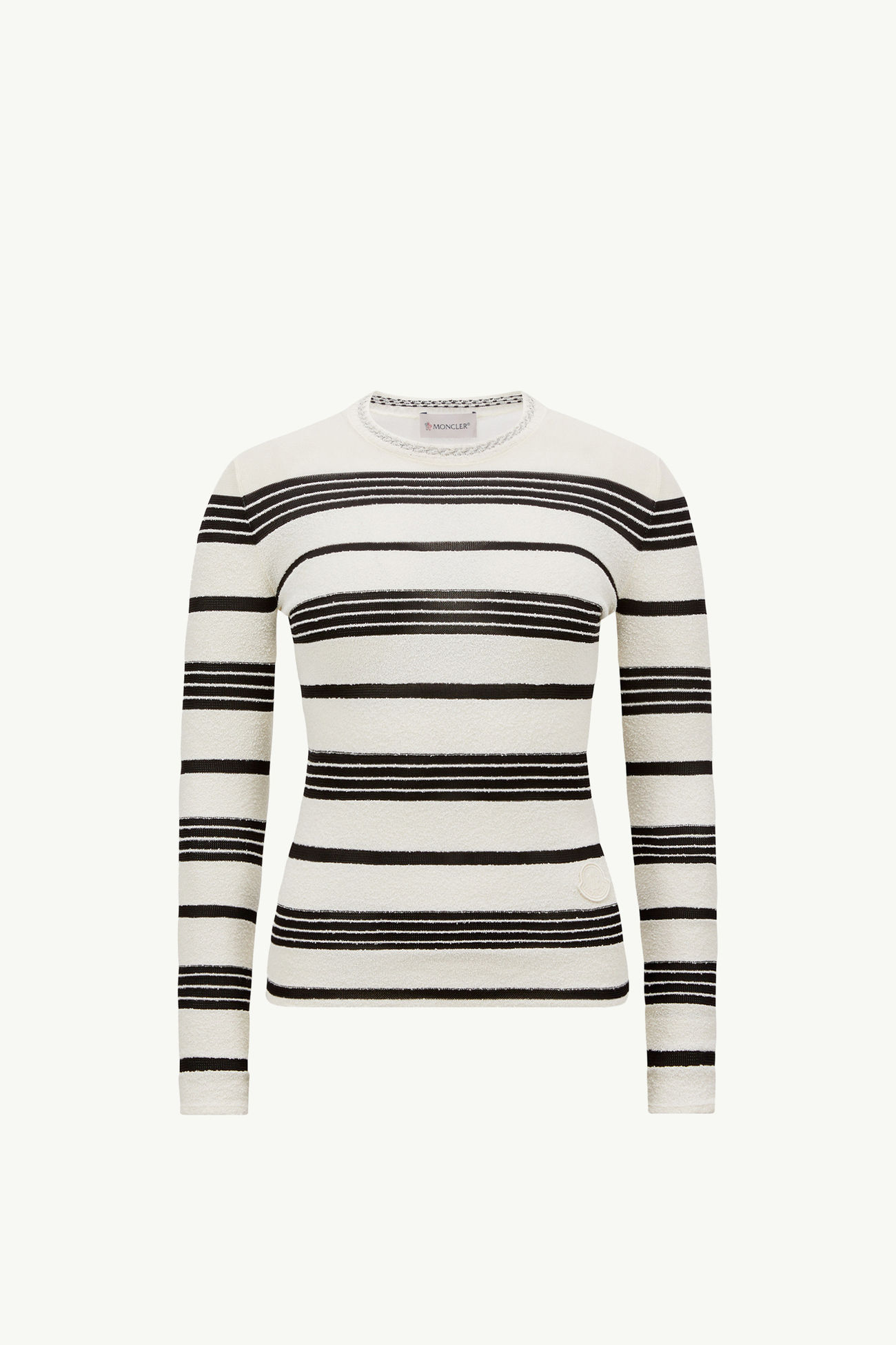 스트라이프 부클레 스웨터 여성 블랙 & 화이트 Moncler 2