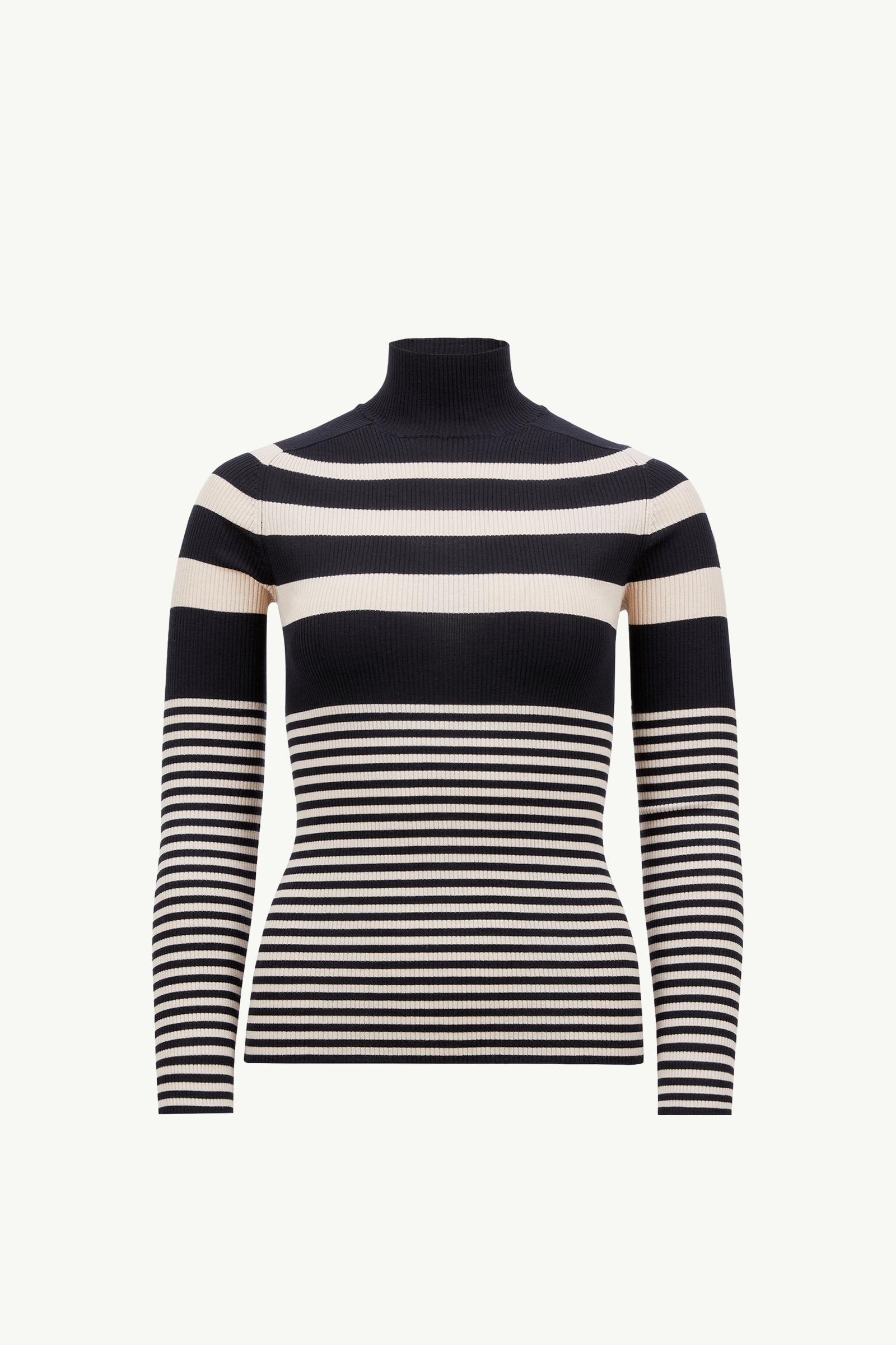 女士条纹羊毛高领毛衣_findInBoutique_image