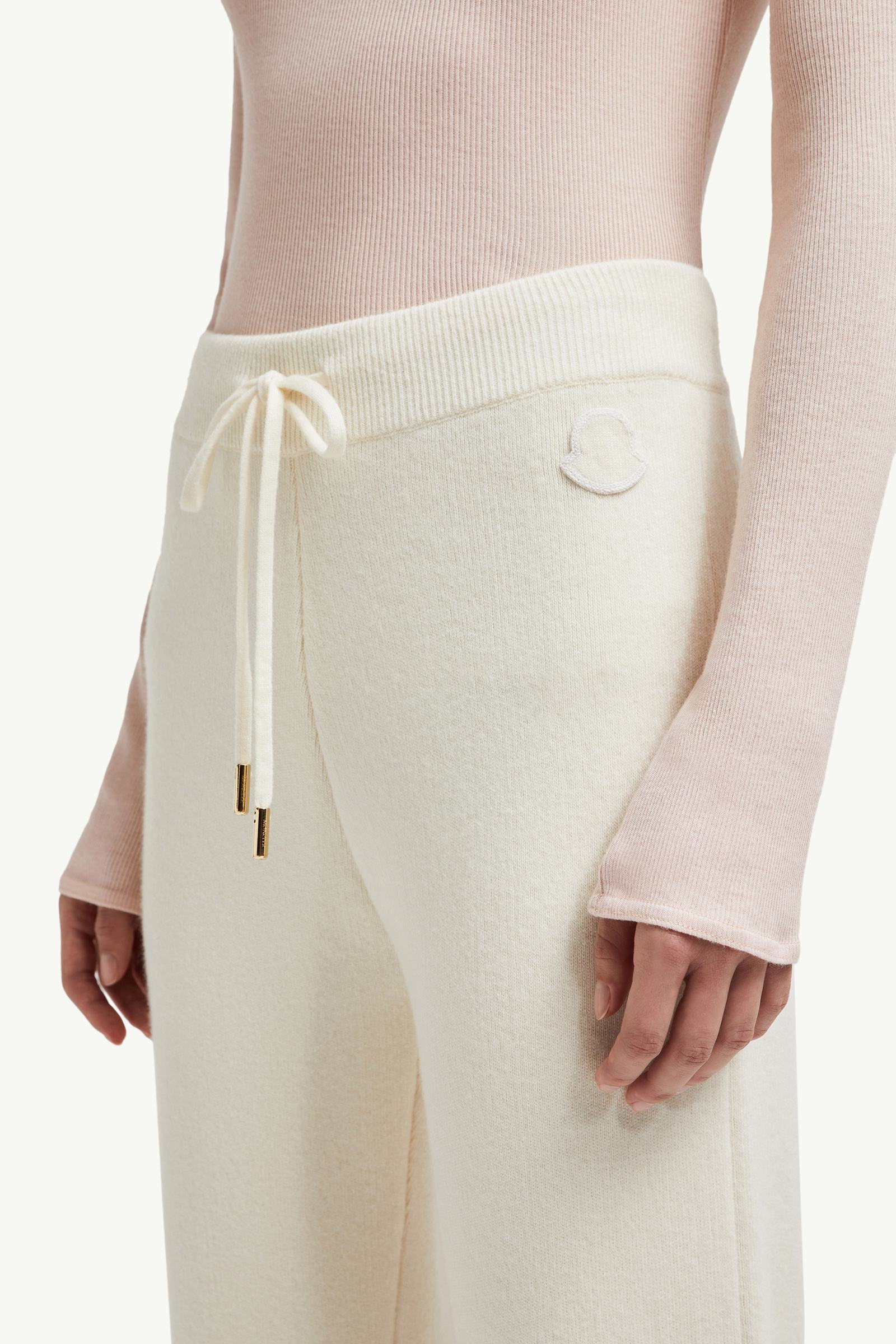 Wool & Cashmere Jogging Trousers Women White Moncler 1