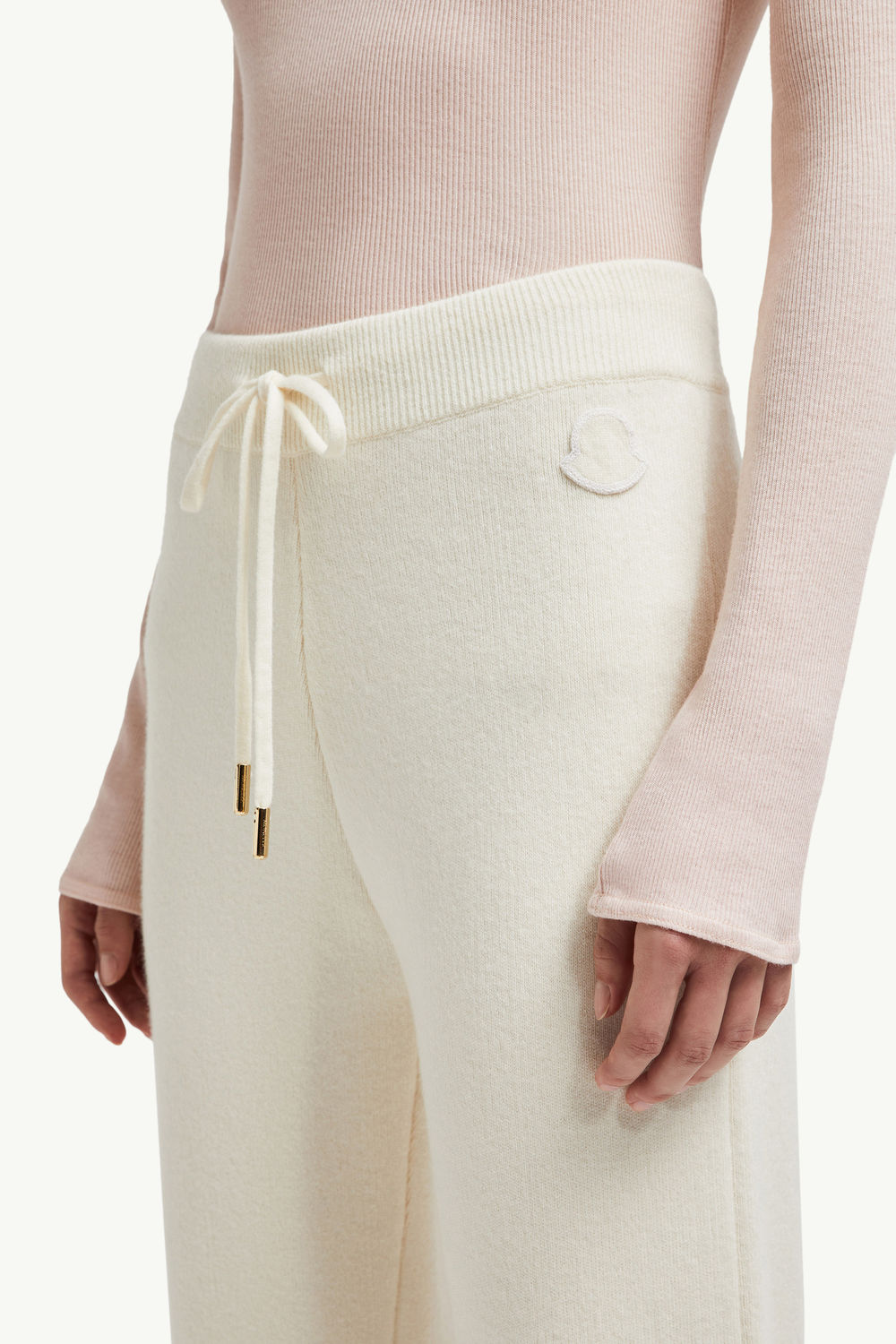 Wool & Cashmere Jogging Trousers Women White Moncler 1