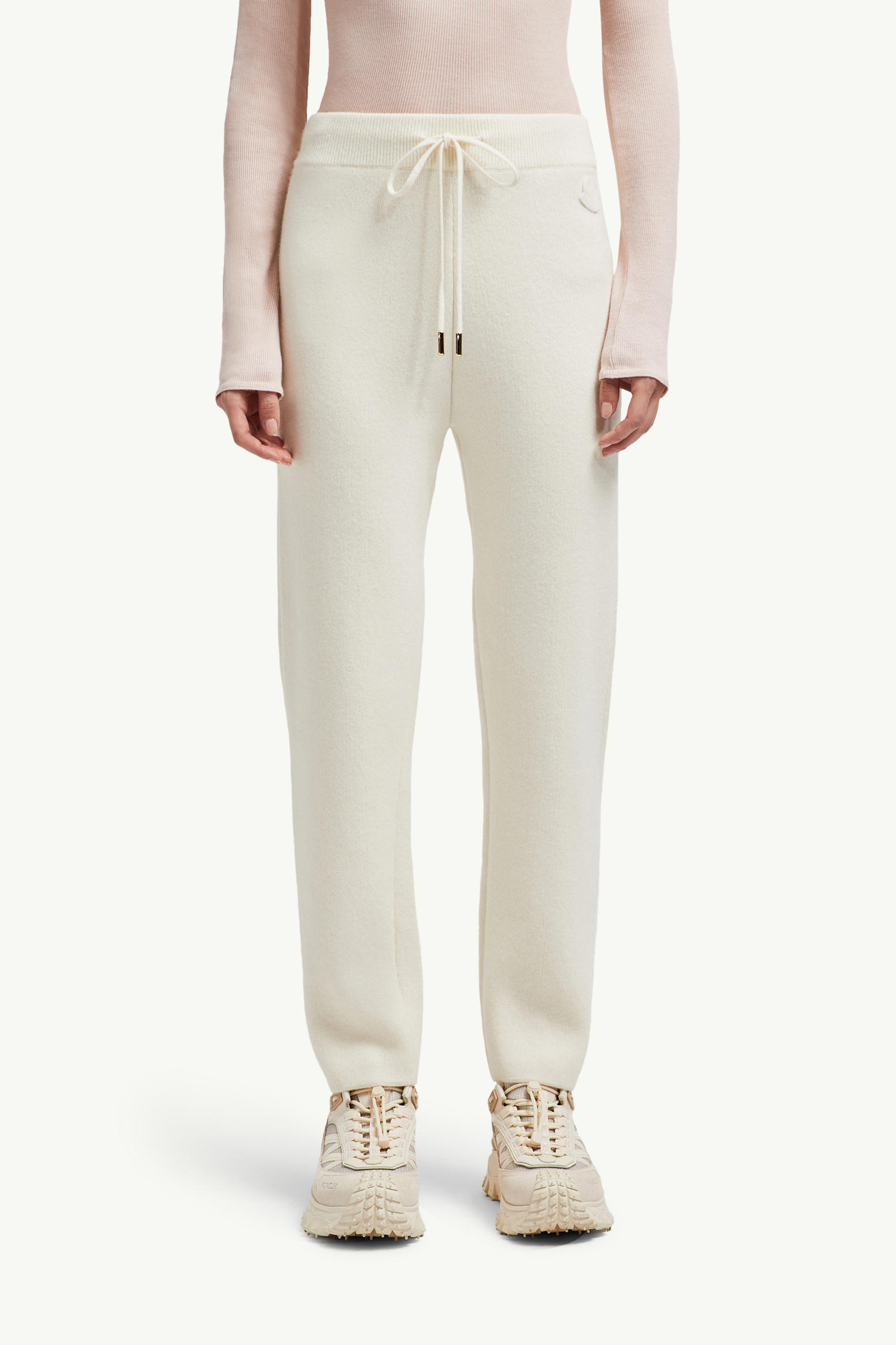 Wool & Cashmere Jogging Trousers Women White Moncler 3