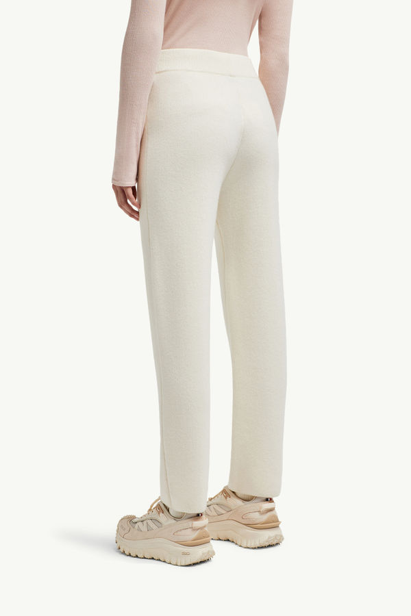 Wool & Cashmere Jogging Trousers Women White Moncler 4