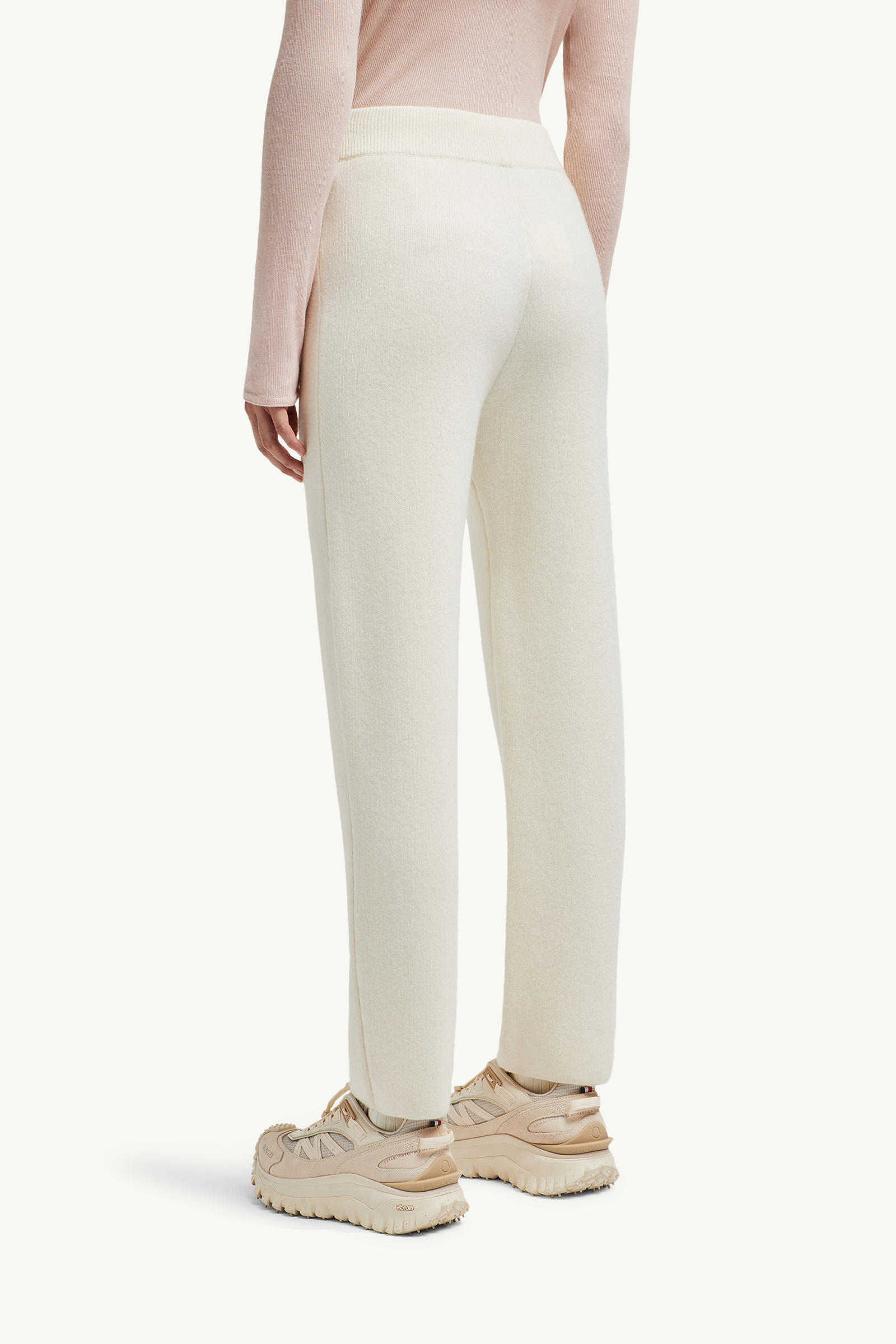 Wool & Cashmere Jogging Trousers Women White Moncler 4