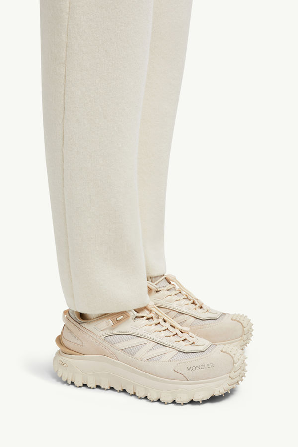 Wool & Cashmere Jogging Trousers Women White Moncler 5