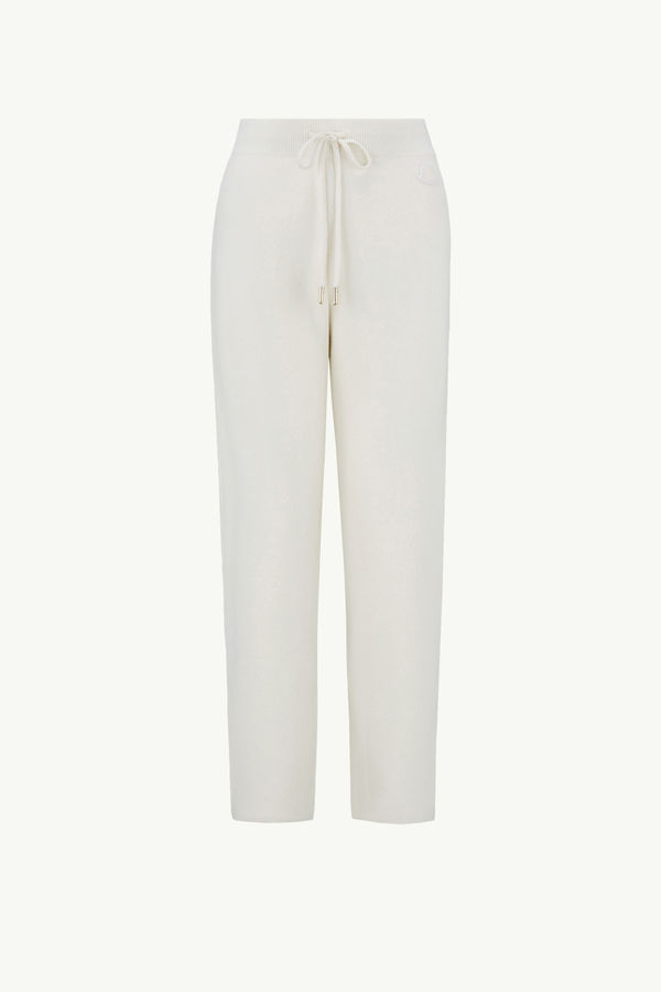 Wool & Cashmere Jogging Trousers Women White Moncler 2