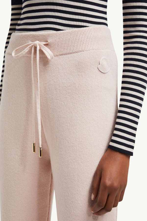 Wool & Cashmere Jogging Trousers Women Light Pink Moncler 1