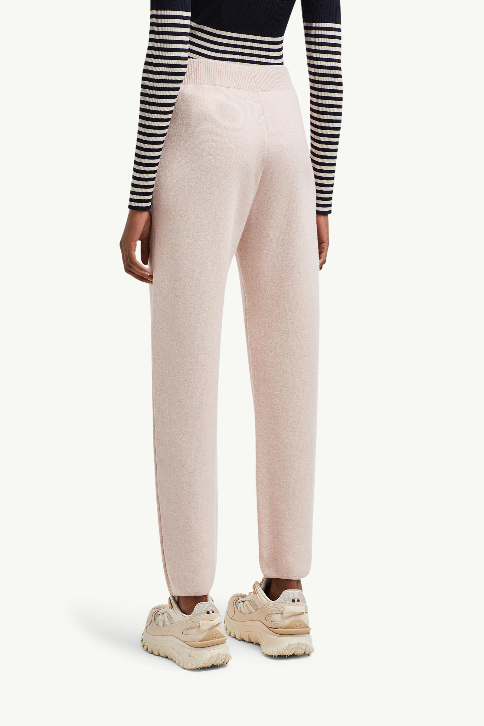 Wool & Cashmere Jogging Trousers Women Light Pink Moncler 4