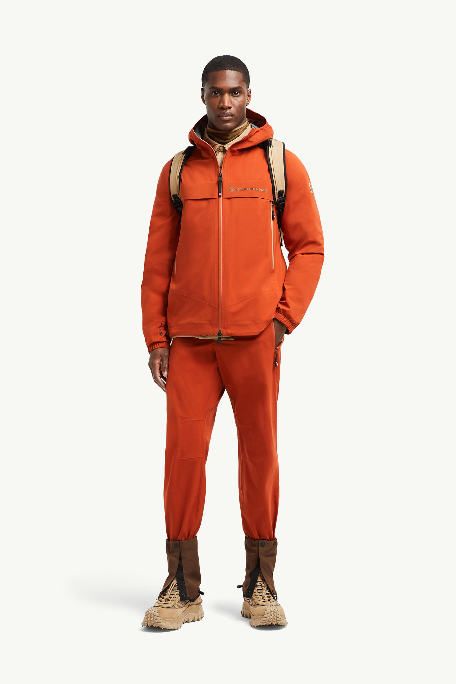 Shipton Hooded Shell Jacket Men Orange Moncler 0