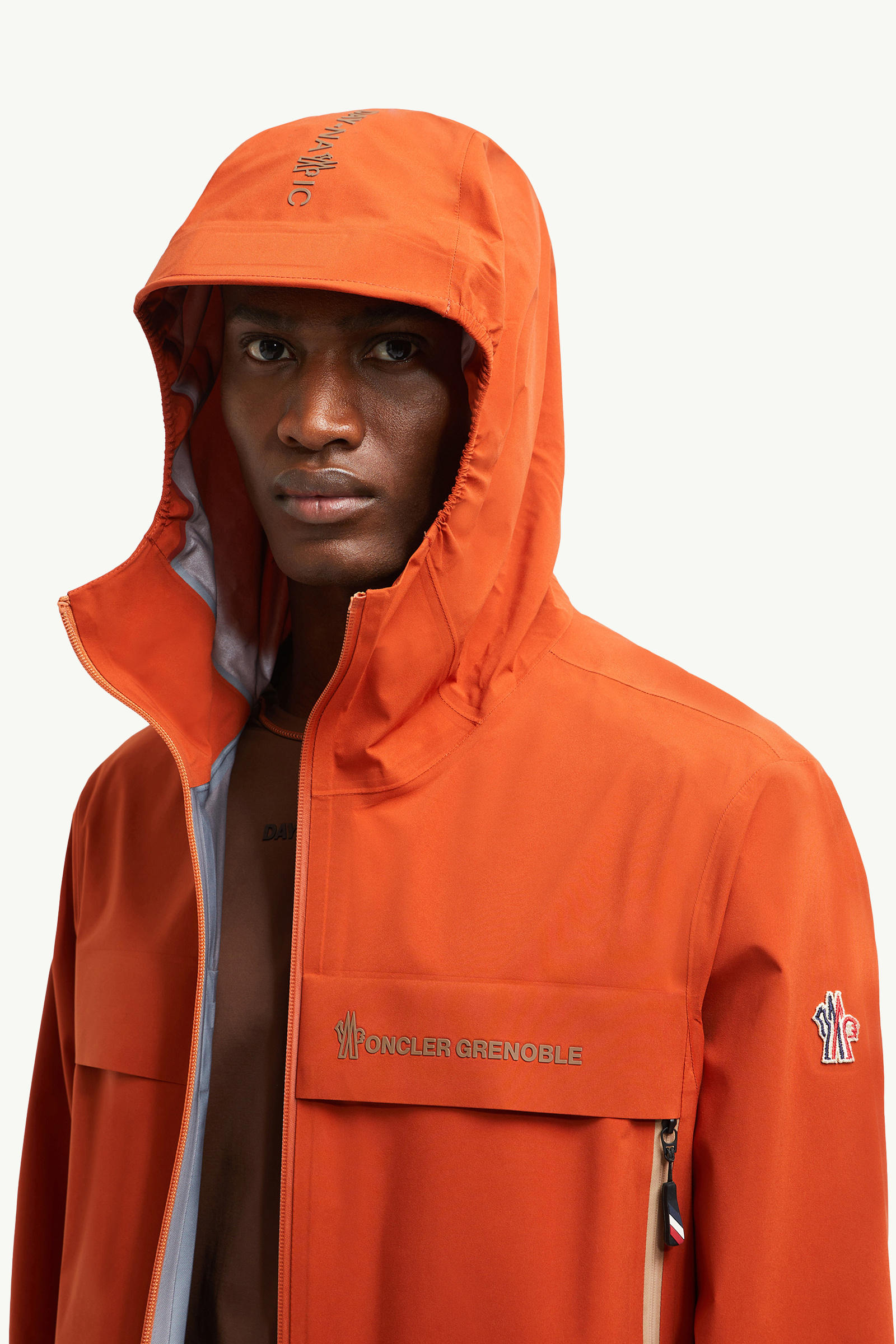 Shipton Hooded Shell Jacket Men Orange Moncler 1