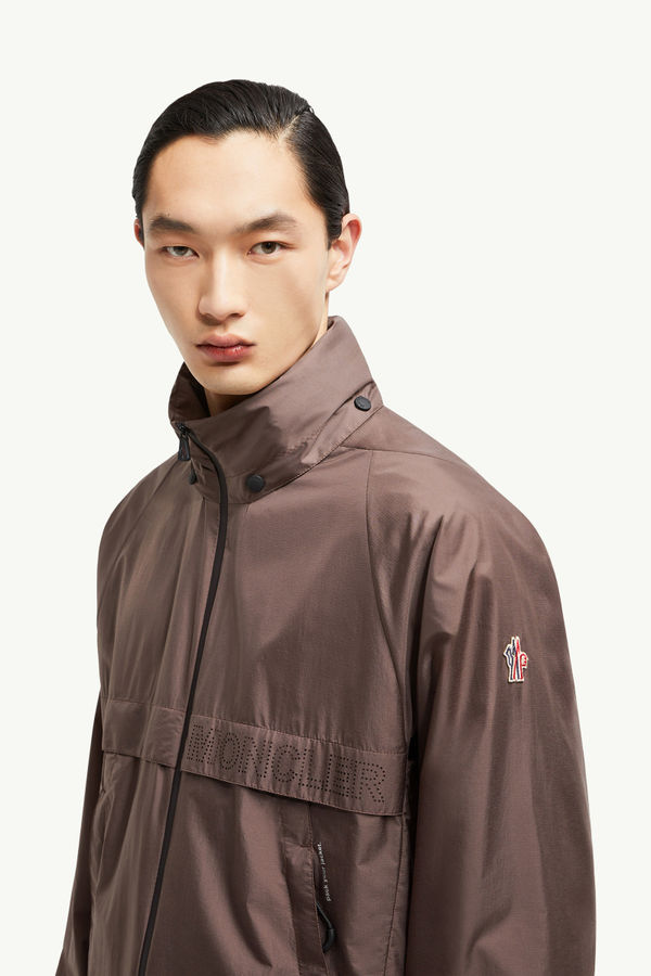 Negara Packable Hooded Windbreaker Men Brown Moncler 1