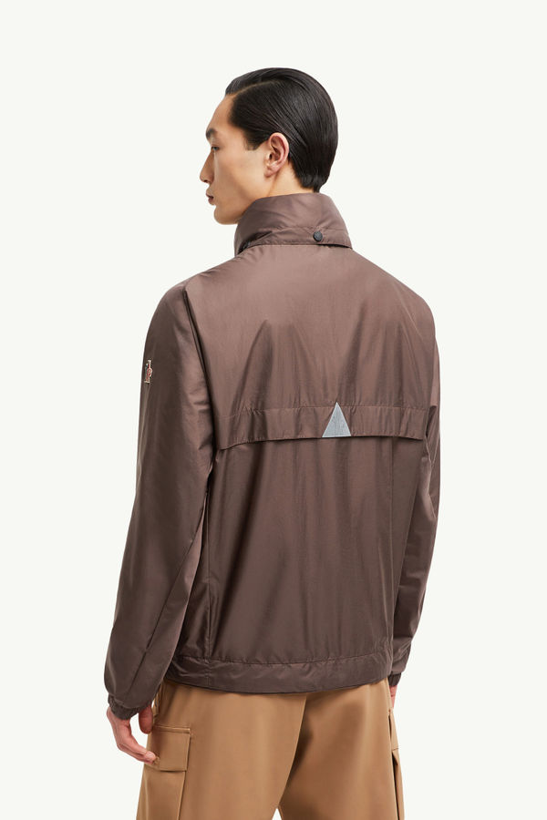 Negara Packable Hooded Windbreaker Men Brown Moncler 4