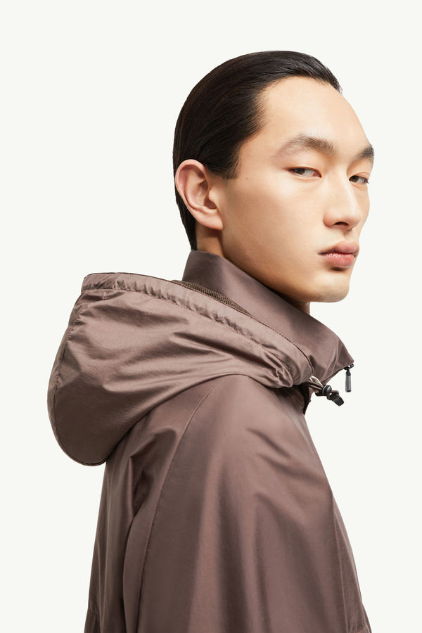 Negara Packable Hooded Windbreaker Men Brown Moncler 6