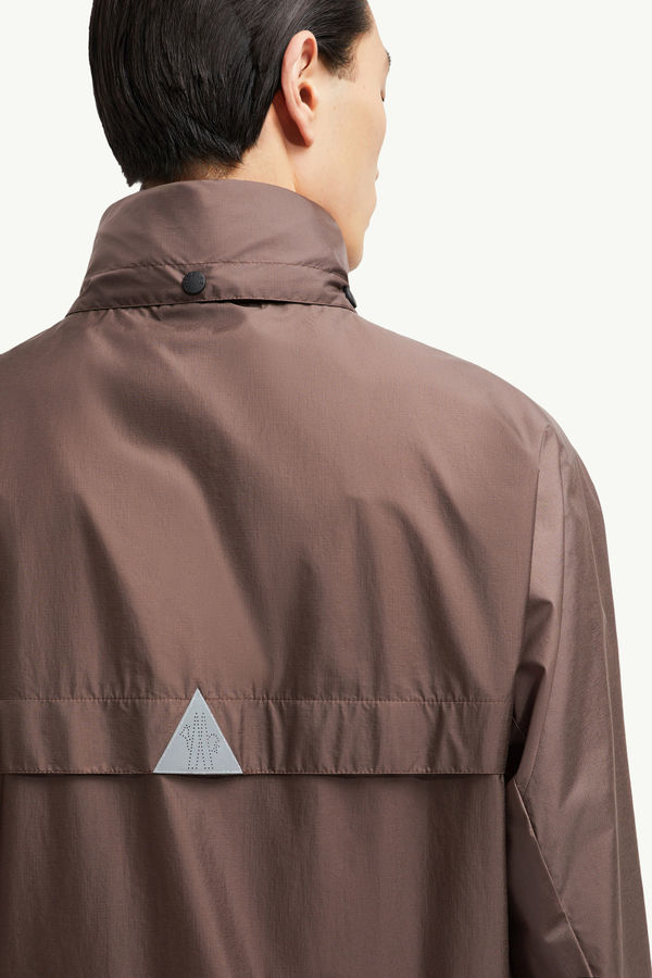 Negara Packable Hooded Windbreaker Men Brown Moncler 7