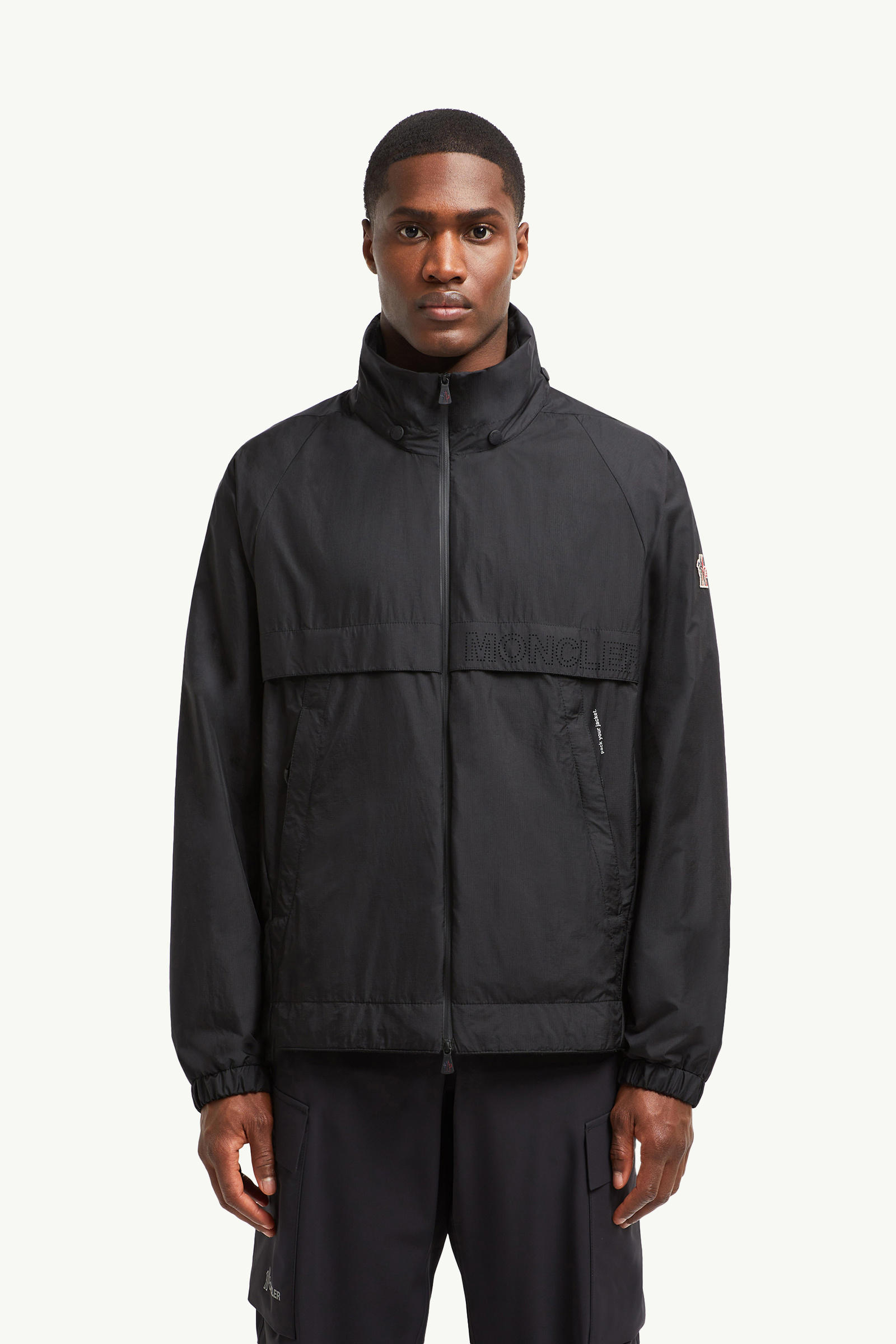 Negara Packable Hooded Windbreaker Men Black Moncler 3