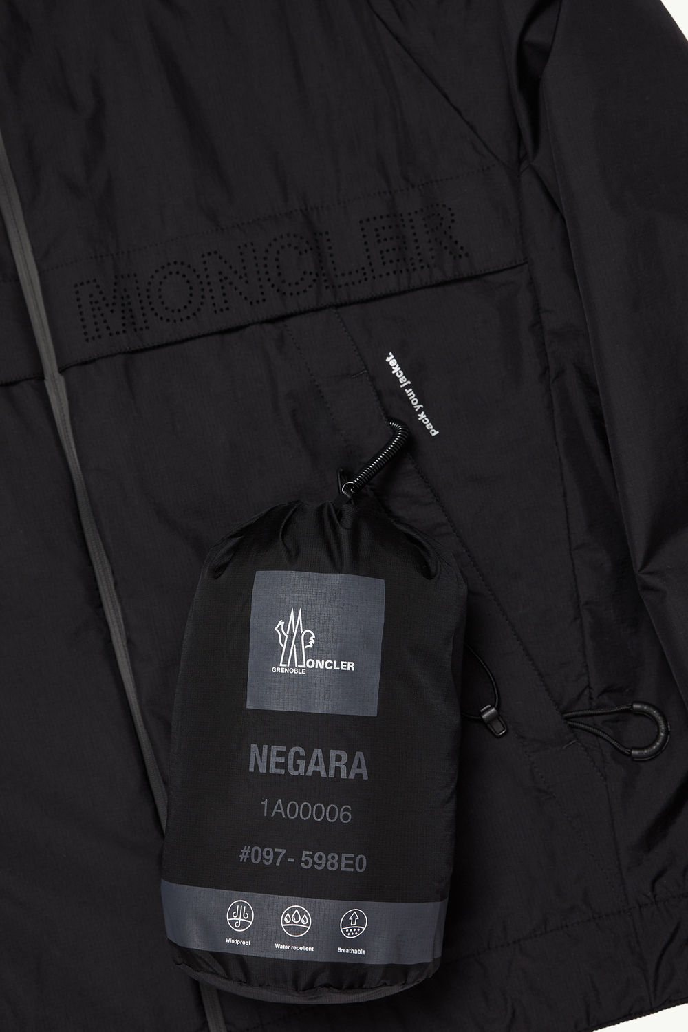 Negara Packable Hooded Windbreaker Men Black Moncler 8