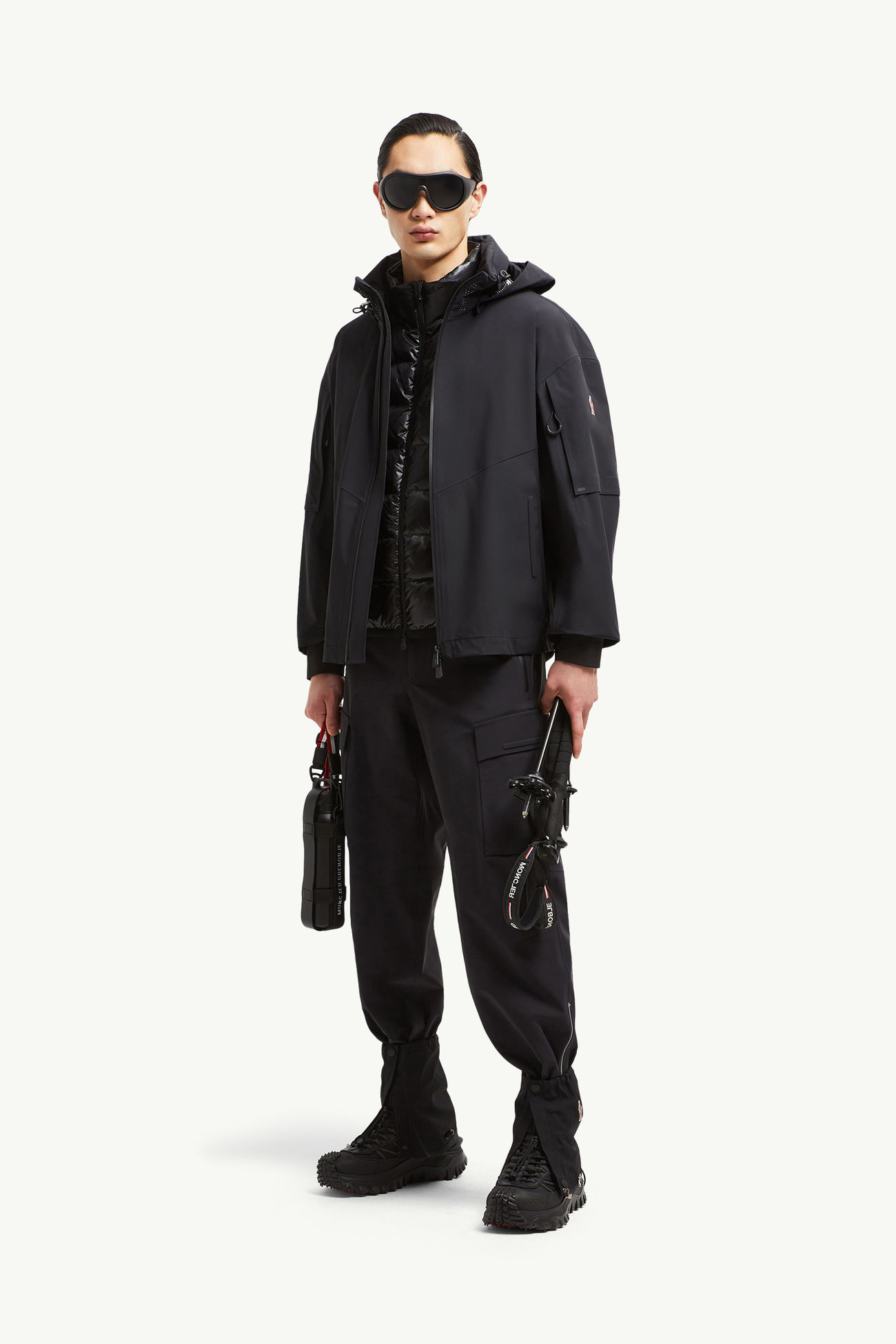 Tesso男士连帽防护夹克外套 男士 黑色 Moncler 0