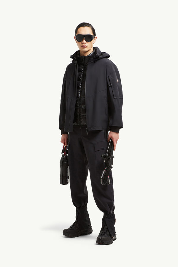 Veste à capuche imperméable Tesso Hommes Noir Moncler 0