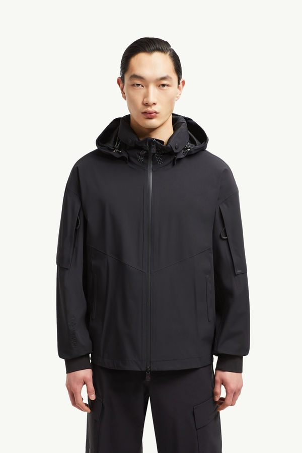 Veste à capuche imperméable Tesso Hommes Noir Moncler 3