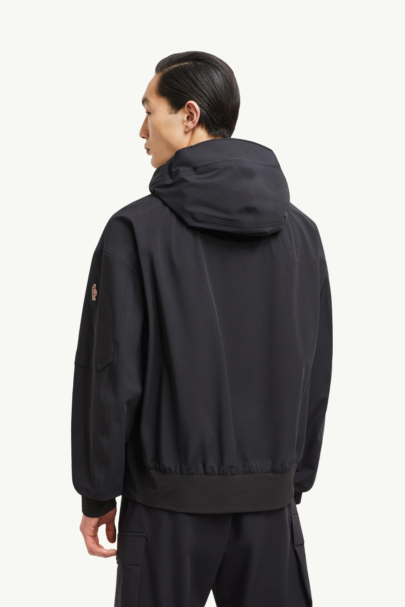 Tesso Hooded Shell Jacket Men Black Moncler 4
