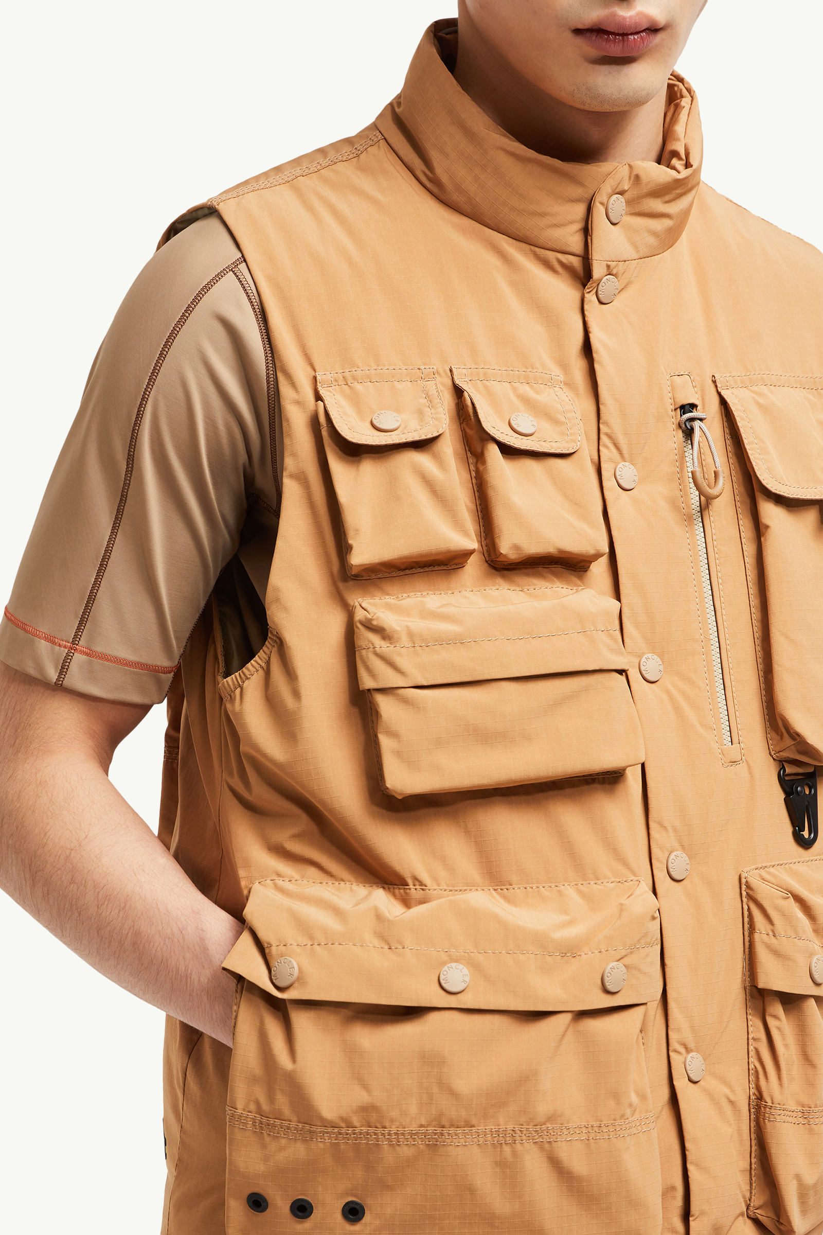 Tongass Daunen-Feldweste Herren Hellbraun Moncler 5