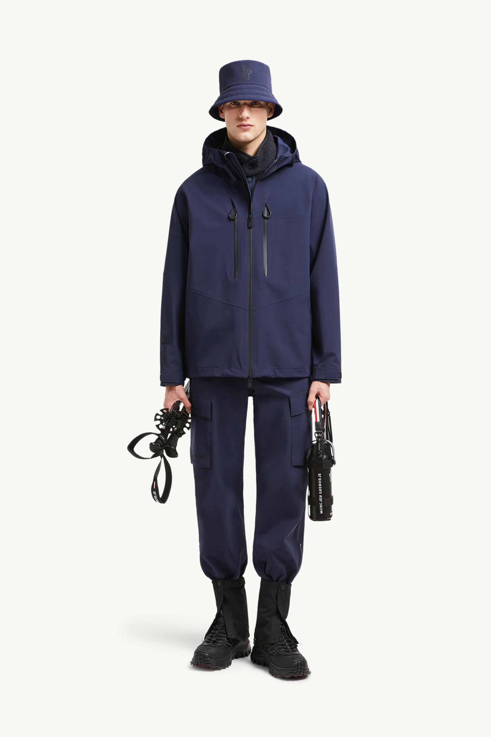 Orden Hooded Shell Jacket Men Night Blue Moncler 0