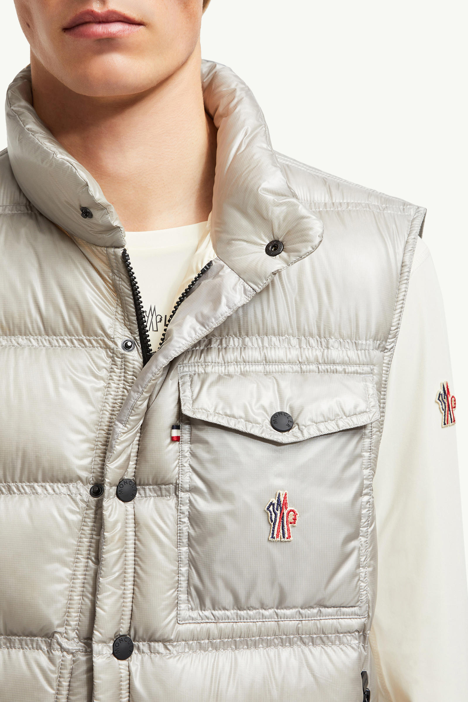 Doudoune sans manches Nantu Hommes Gris Clair Moncler 7