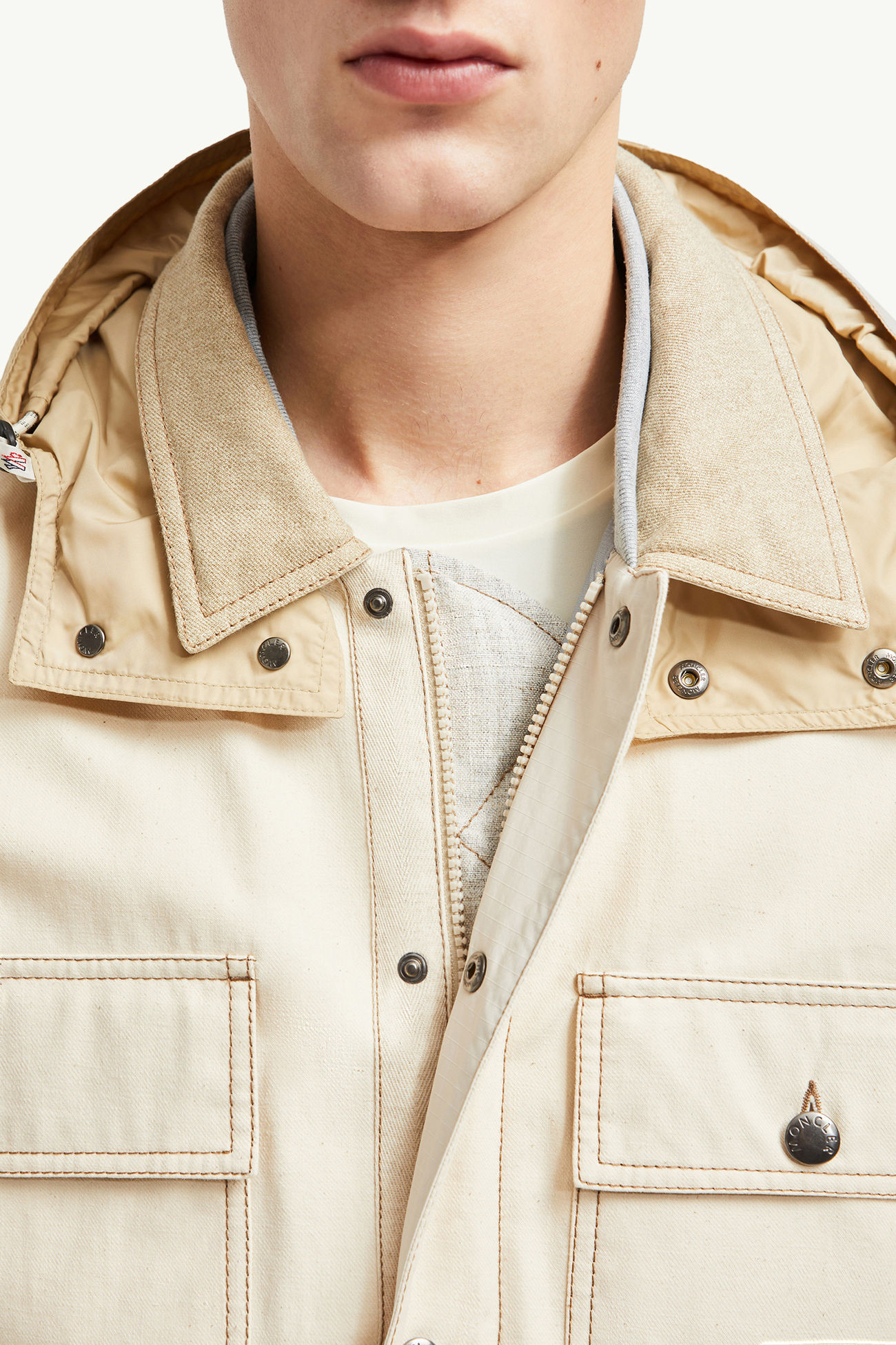 Giacca field imbottita in cotone Kelpius Uomo Beige Chiaro Moncler 8