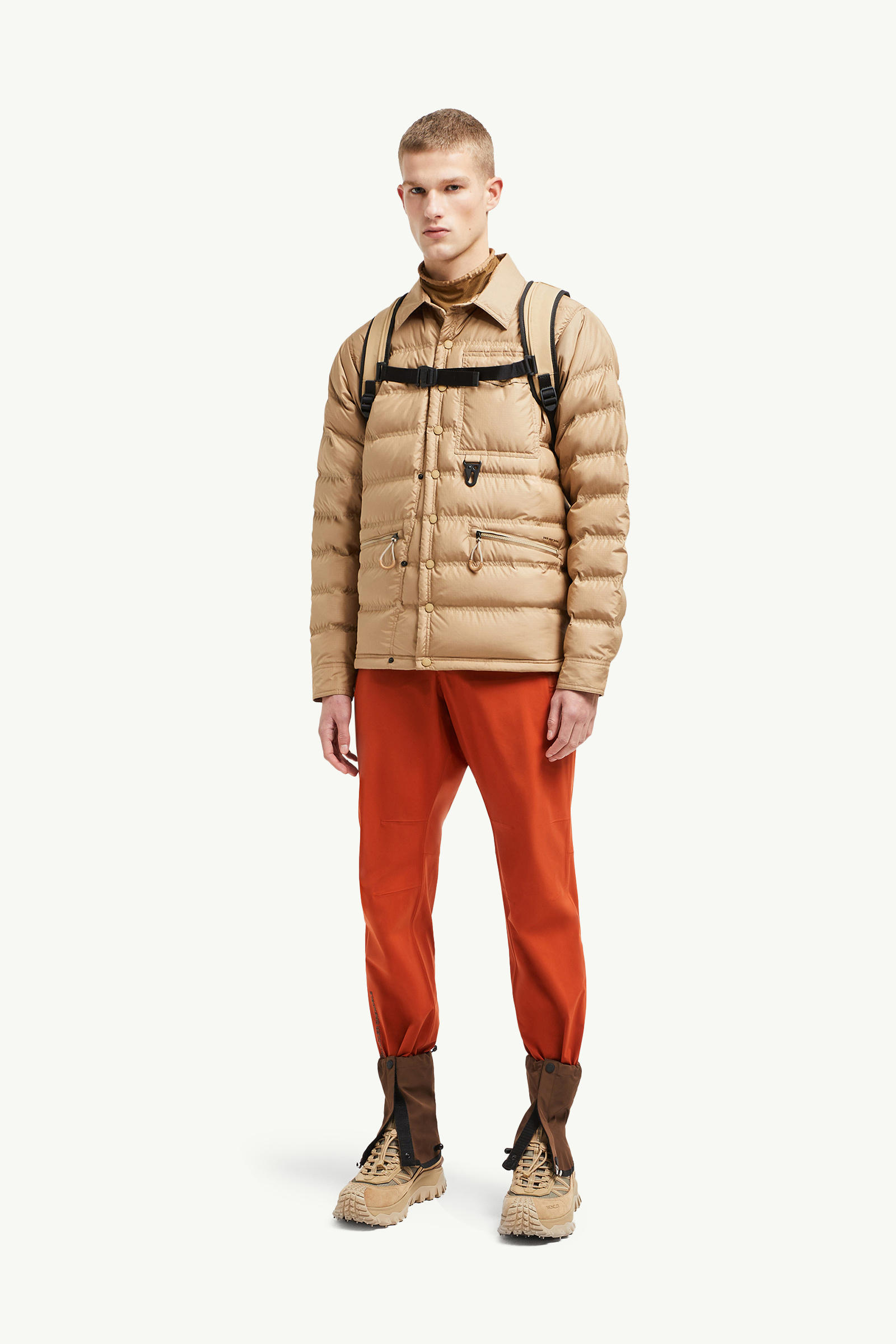 Lavachey Packable Down Shirt Jacket Men Beige Moncler 0