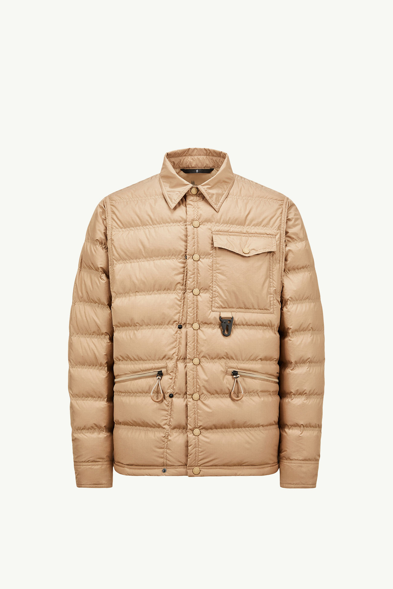 Lavachey Packable Down Shirt Jacket Men Beige Moncler 2