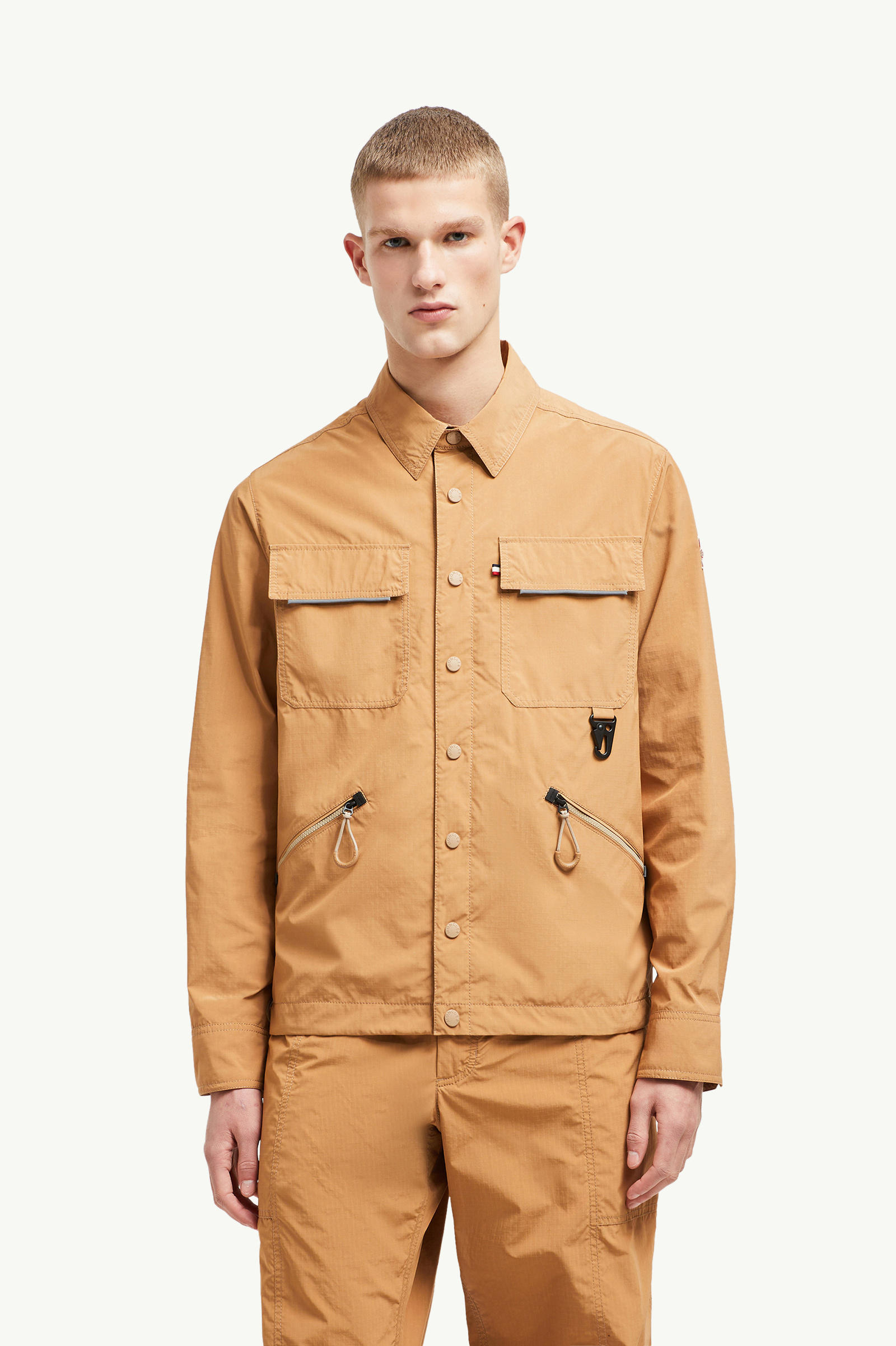 Zennor Shirt Jacket Men Ochre Orange Moncler 3