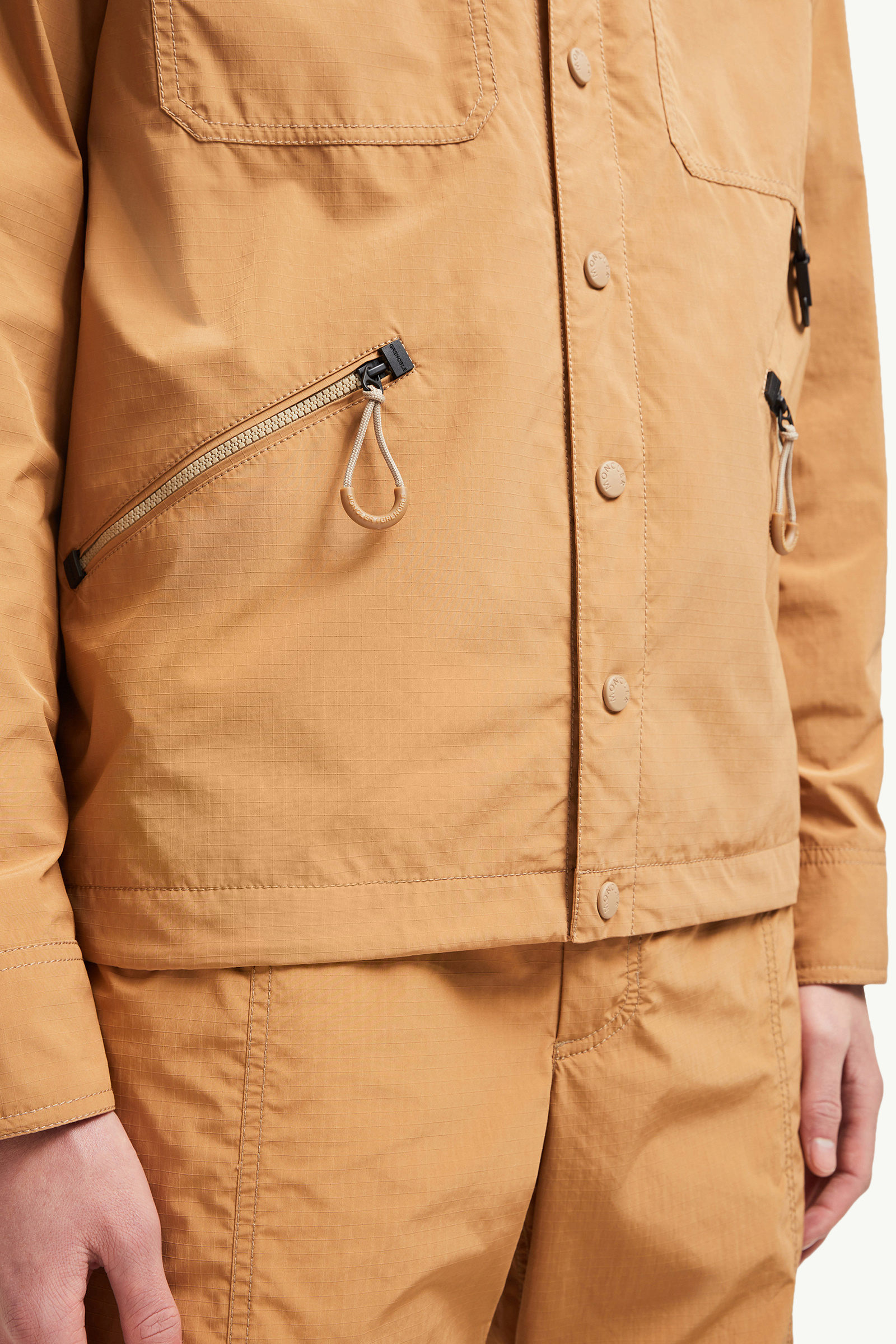 Zennor Shirt Jacket Men Ochre Orange Moncler 5