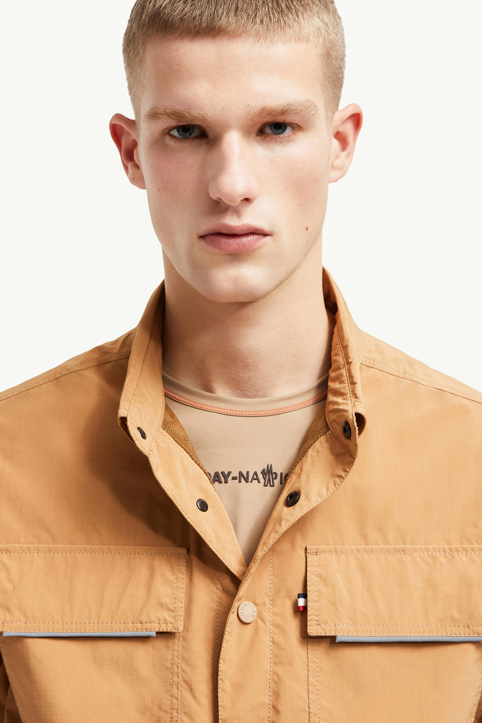 Zennor Shirt Jacket Men Ochre Orange Moncler 7