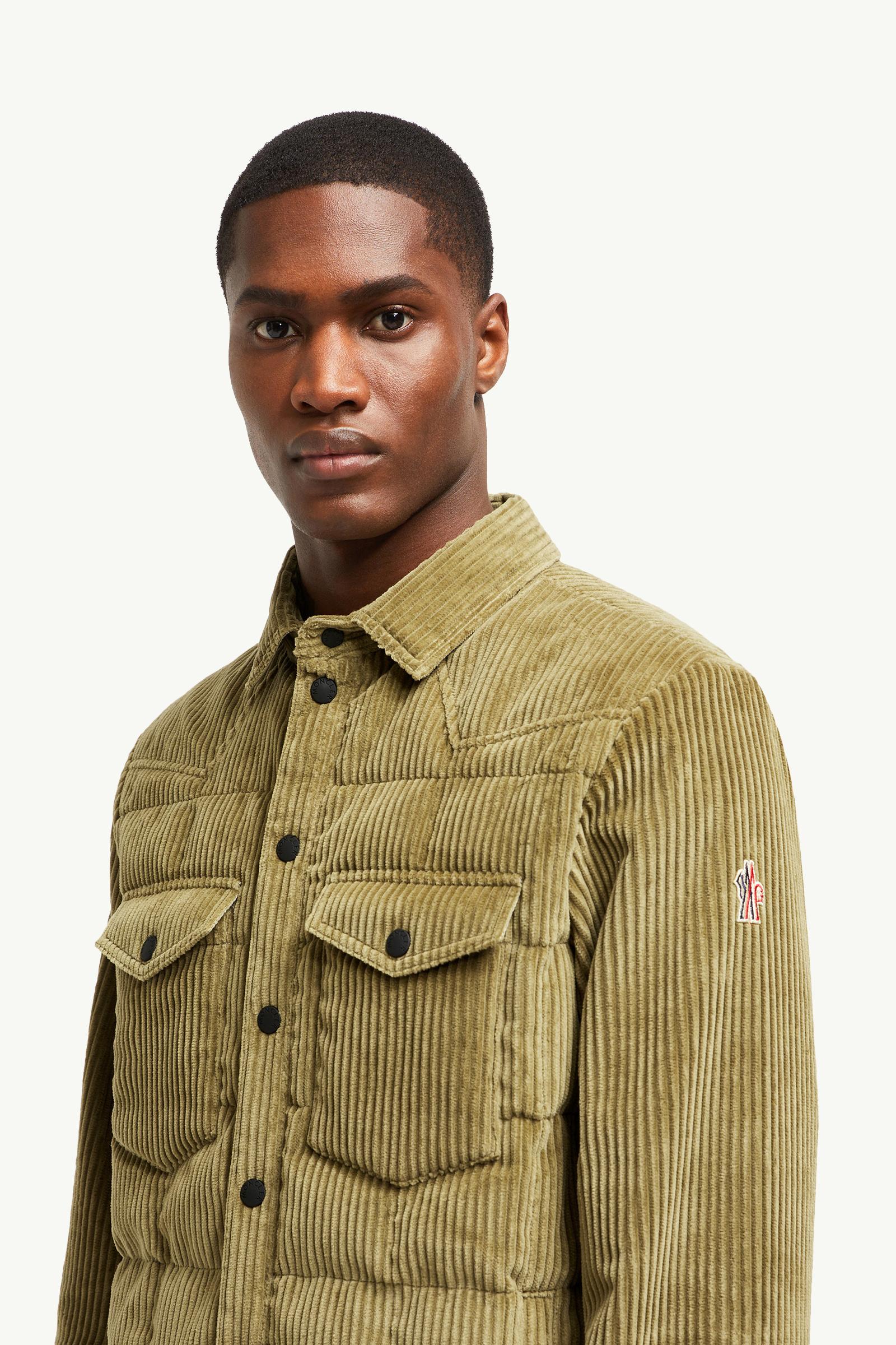 Gelt Corduroy Down Shirt Jacket Men Beige Moncler 1
