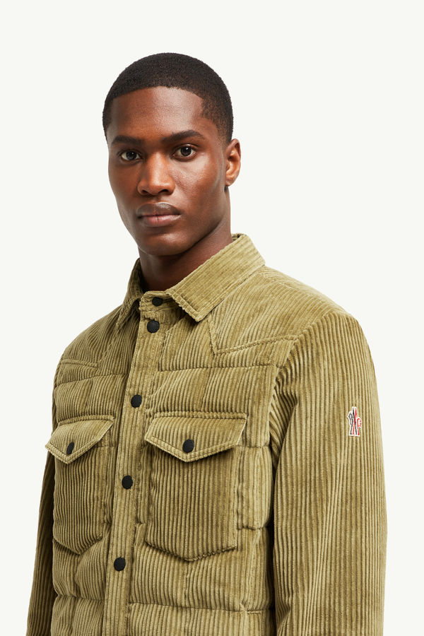 Gelt Corduroy Down Shirt Jacket Men Beige Moncler 1