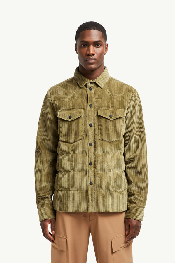 Gelt Corduroy Down Shirt Jacket Men Beige Moncler 3
