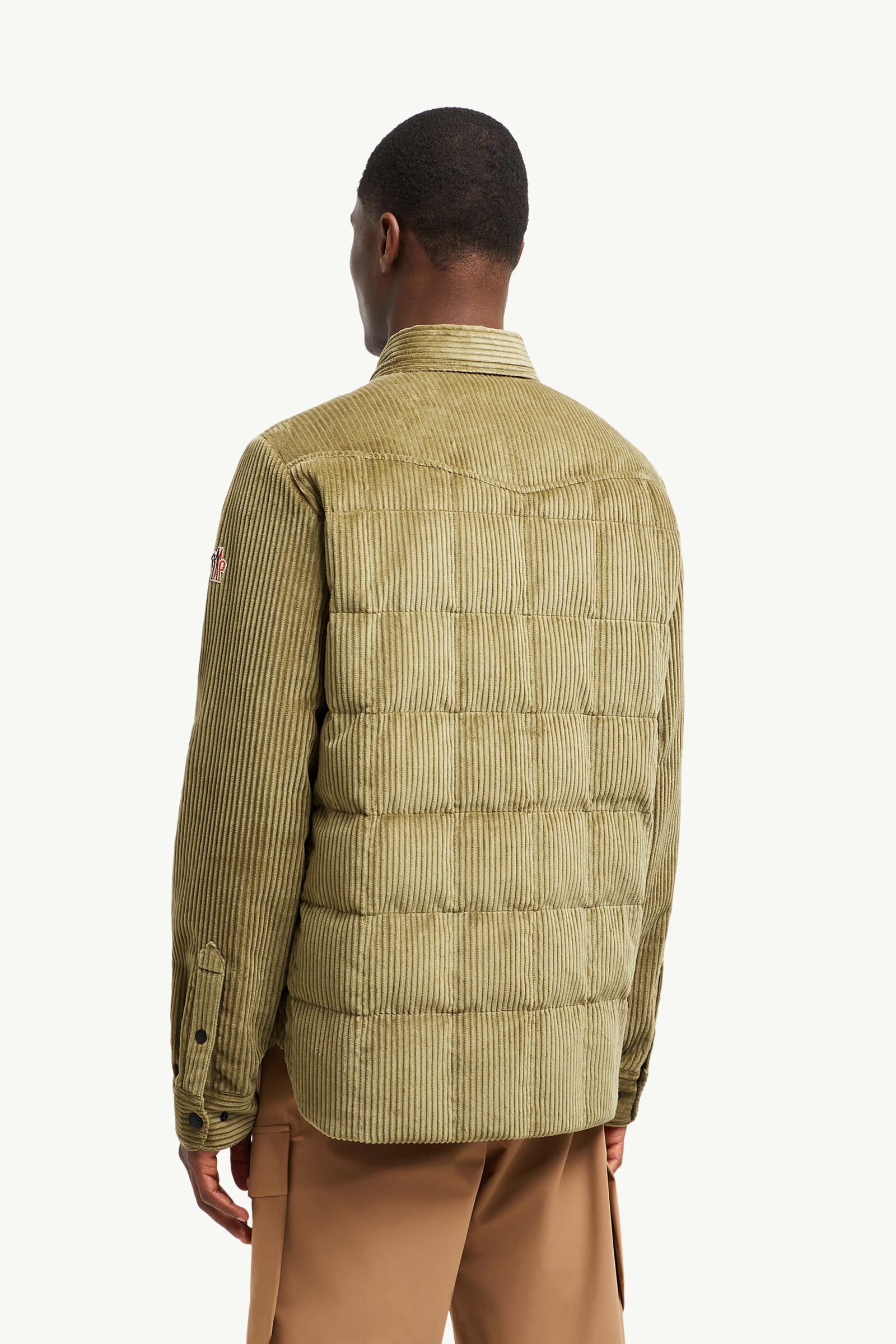 Gelt Corduroy Down Shirt Jacket Men Beige Moncler 4