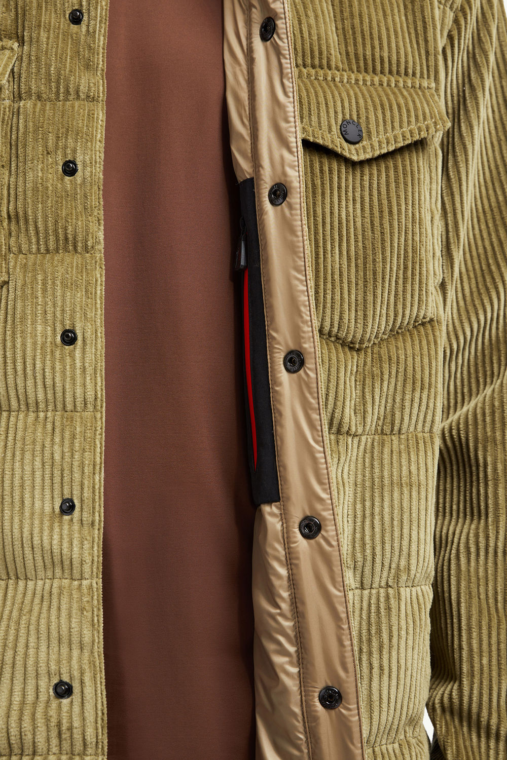 Gelt Corduroy Down Shirt Jacket Men Beige Moncler 6
