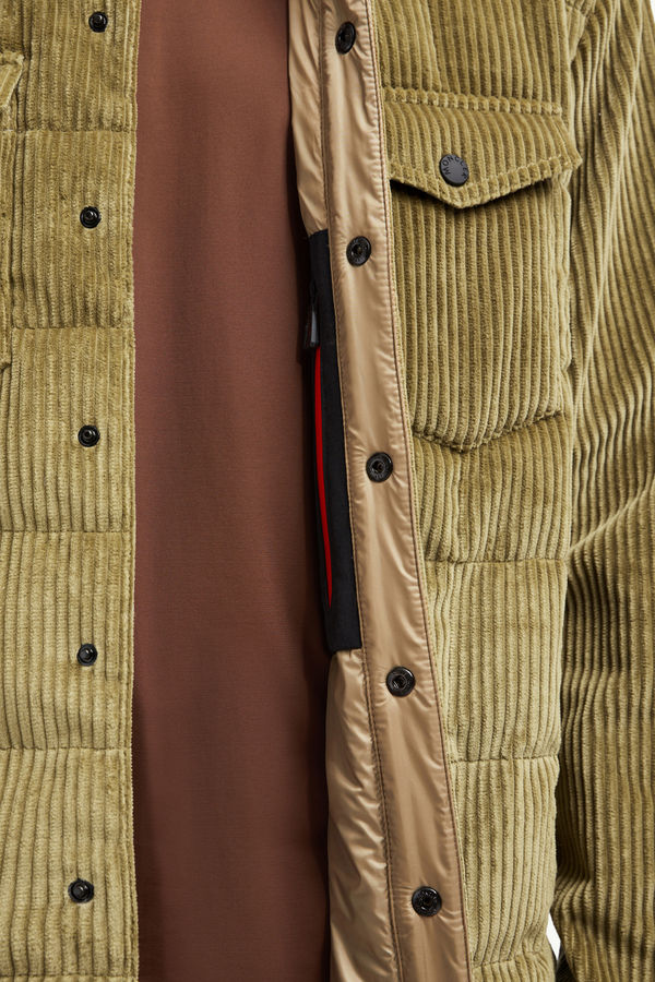 Gelt Corduroy Down Shirt Jacket Men Beige Moncler 6