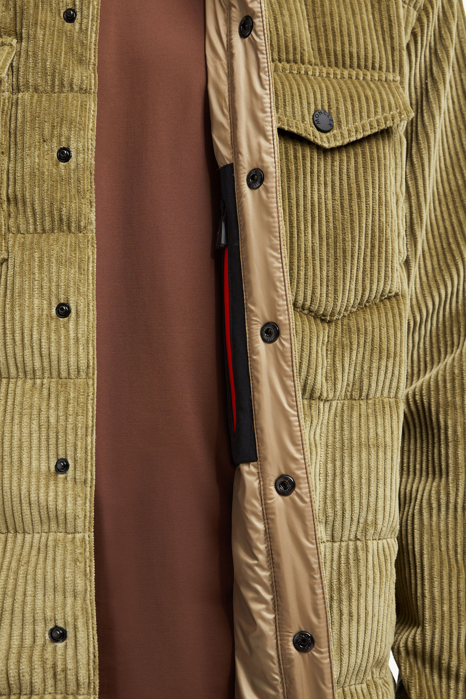 Gelt Corduroy Down Shirt Jacket Men Beige Moncler 6