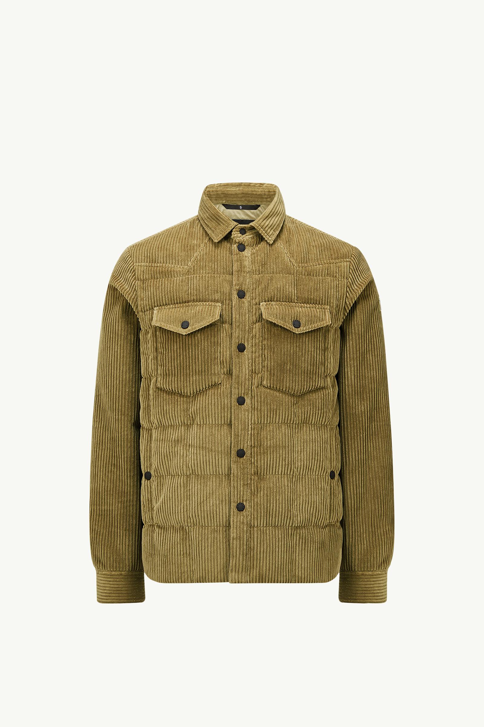 Beige Gelt Corduroy Down Shirt Jacket - Shirt Jackets for Men