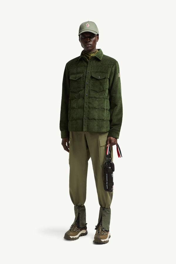 Gelt Corduroy Down Shirt Jacket Men Dark Green Moncler 0