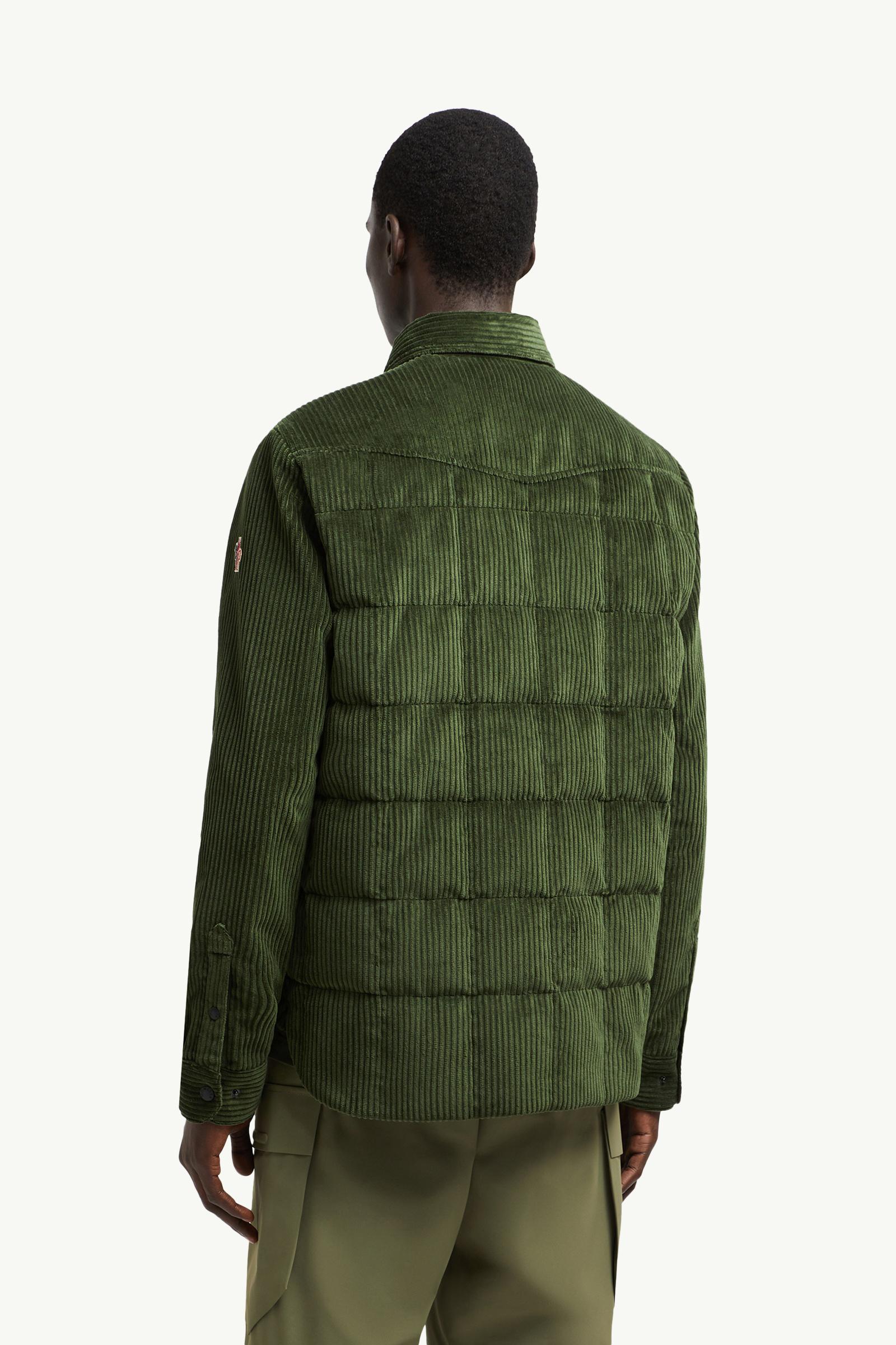 Dark Green Gelt Corduroy Down Shirt Jacket - Shirt Jackets