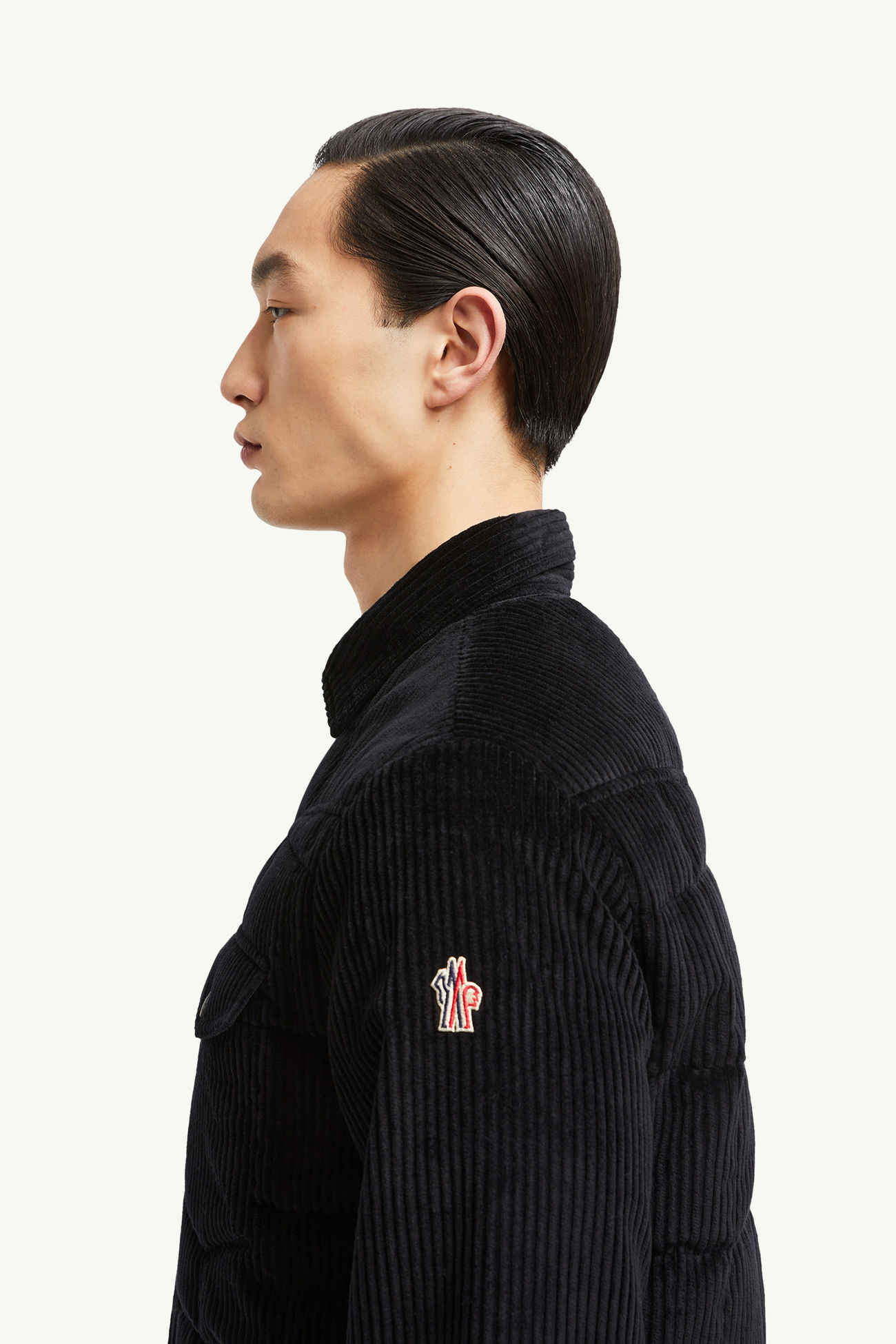 Gelt燈芯絨羽絨恤衫式外套 男士 黑色 Moncler 1