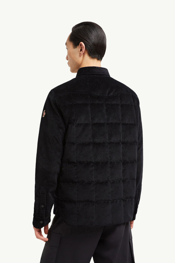 Gelt Corduroy Down Shirt Jacket Men Black Moncler 4