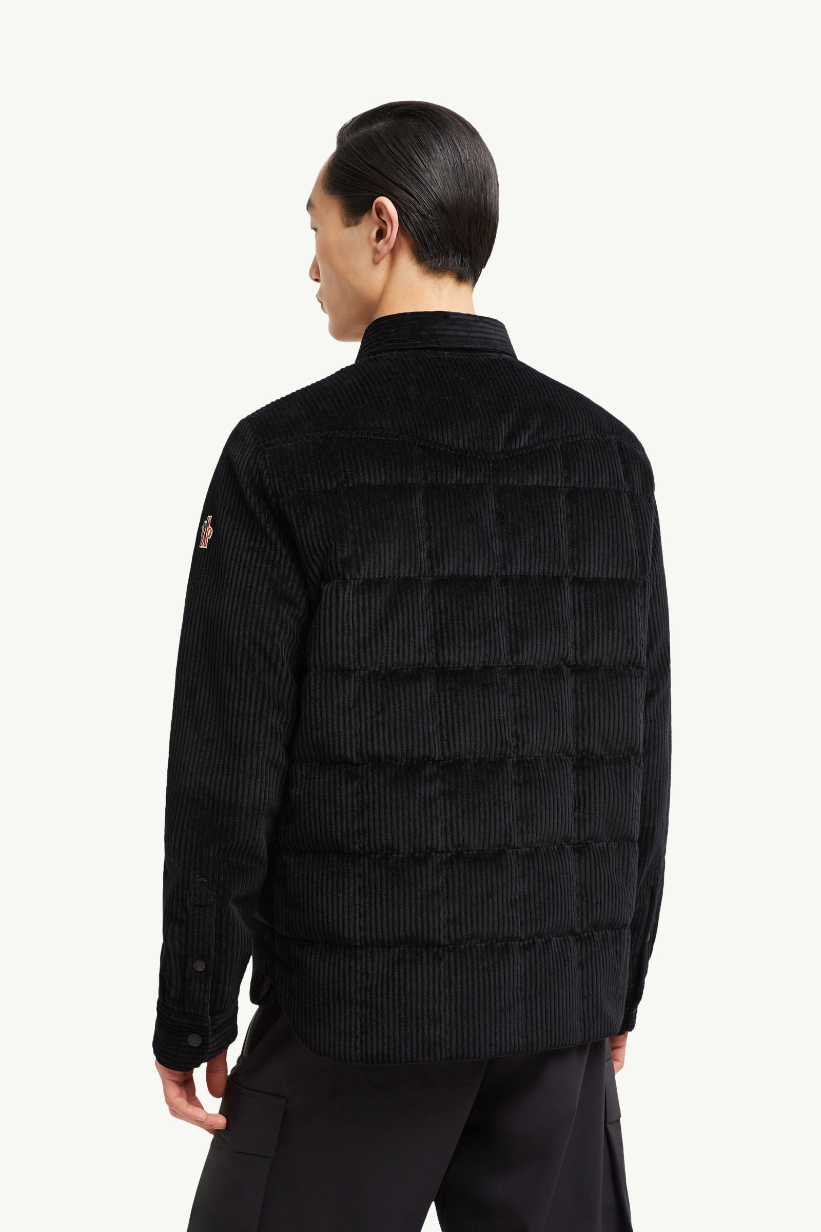 Gelt Corduroy Down Shirt Jacket Men Black Moncler 4