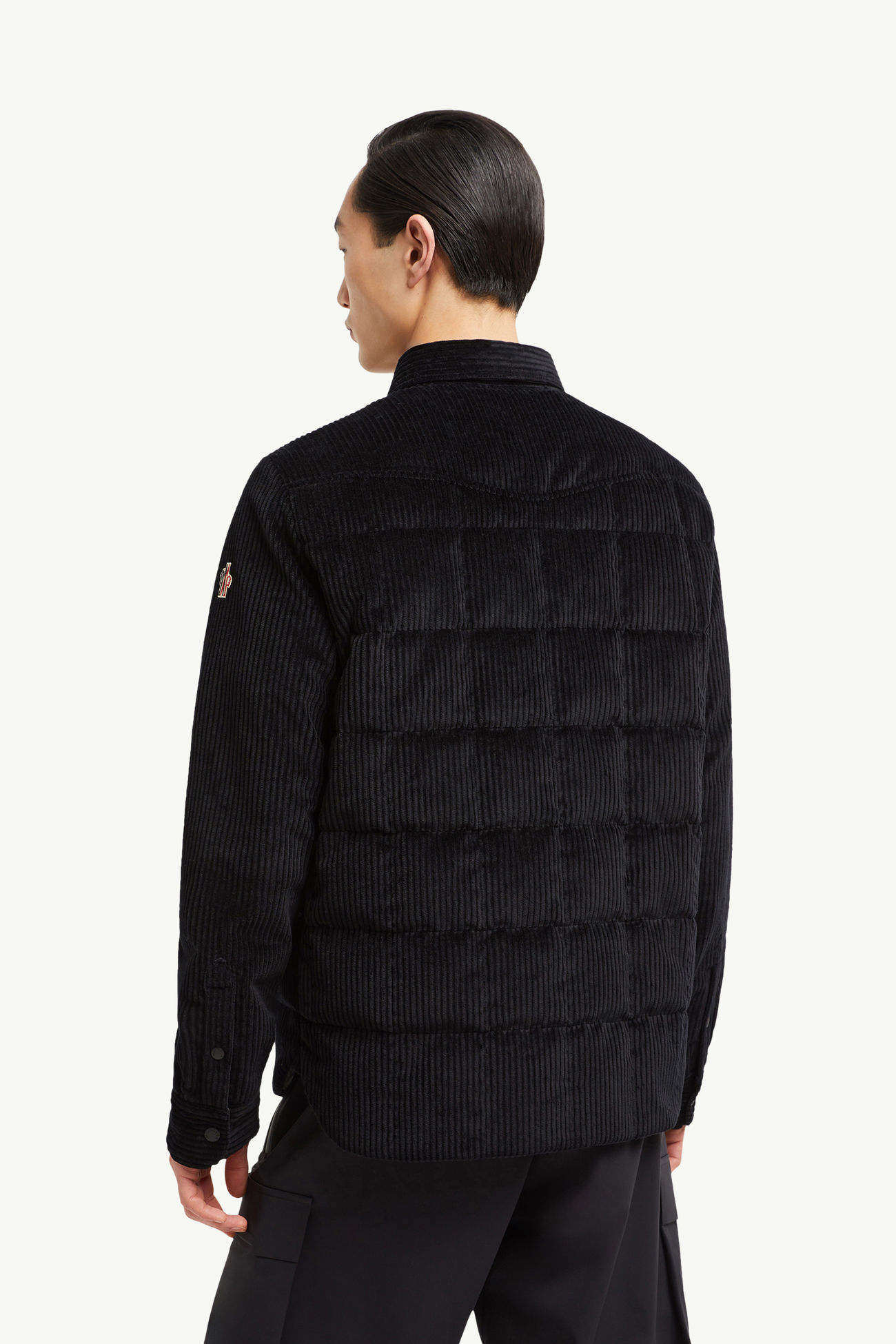 Gelt燈芯絨羽絨恤衫式外套 男士 黑色 Moncler 4